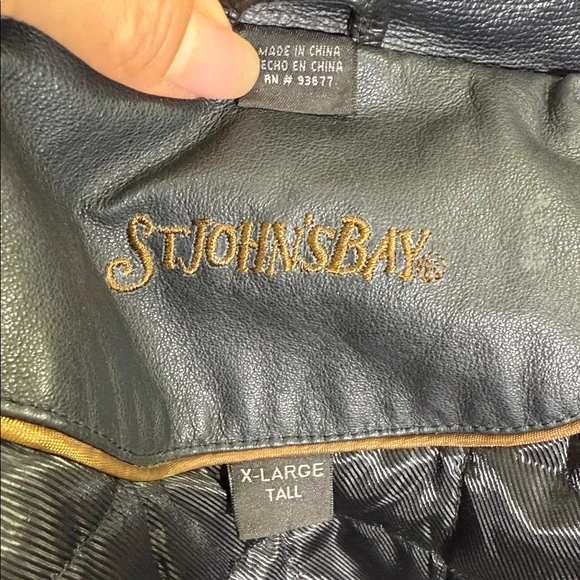 St. John's Bay Black Leather Jacket for Women